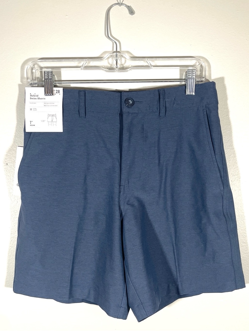 NWT Goodfellow & Co Blue Hybrid Swim Shorts Men’s 28 7” Inseam
